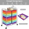 20 Drawer Rolling Storage Cart Tools Scrapbook Paper Organizer Office Multicolor