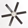 52 Inch Indoor Modern LED Ceiling Fan with Light and Remote Control, Reversible 6 Blades , Reversible Motor - (Matte Black)