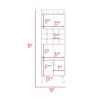 Kisco 1-Drawer 2-Shelf Bar Cabinet Dark Walnut