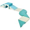 Soft Climb and Crawl Foam Playset 9 in 1 , Safe Soft Foam Nugget Block for Infants, Preschools, Toddlers, Kids Crawling and Climbing Indoor Active Pla