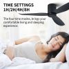 52" Low Profile Ceiling Fan No Light, Black Flush Mount Ceiling Fans without Lights