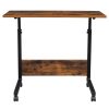 Rolling & Height adjustable P2 15MM Chipboard & Steel Side Table with Baffle