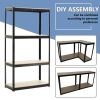 Storage Shelves - 4 Tier Adjustable Garage Storage Shelving, Heavy Duty Metal Storage Utility Rack Shelf Unit for Warehouse Pantry Closet Kitchen, 23.