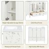 36'' Bathroom Vanity with Resin Sink Combo,Solid Wood Frame Bathroom Storage Cabinet, Freestanding Vanity Set with 4 Soft Closing Doors& 2 Drawers