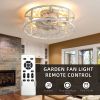 20Inches American Style Ceiling Fan with Lights , Monochromatic Lamp, Remote Control, 6 Gear Wind Speed Fan Light (Note:No warranty on bulbs)
