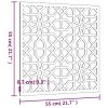 Patio Wall Decoration 21.7"x21.7" Corten Steel Moorish Design