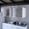 Menlo 59-inch Four Swing Doors Wall Cabinet White