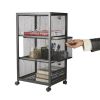 Rolling Utility Trolley; File Cabinet Box with 3 Drawers; Black