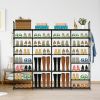 8-Tier 4-Row Shoe Rack Metal Shoe Storage Shelf Free Standing Large Shoe Stand 56 Pairs Shoe Tower Unit Tall Shoe Organizer with 2 Hooks for Entryway