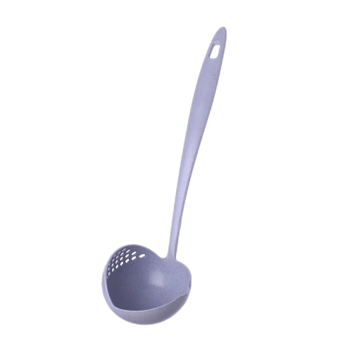 1pc 2 In 1 Filter Spoon Soup Spoon Leak Spoon Long Handle Plastic Large Spoon Hot Pot Spoon Eco-Friendly Kitchen Utensil