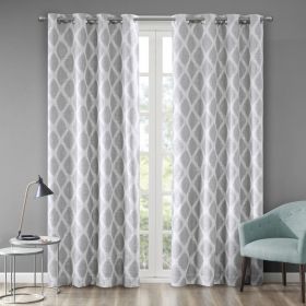 Printed Ikat Blackout Curtain Panel (Color: as Pic)