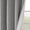 Printed Heathered Blackout Grommet Top Curtain Panel