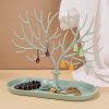 Deer Jewelry Display Stand Earrings Necklace Ring Jewelry Display Tray Jewelr Crystal Handle Antlers Jewelry Display Stand With Storage Drawer And Tra