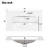 30'' Bathroom Vanity with Top Sink, Modern Bathroom Storage Cabinet with 2 Drawers and a Tip-out Drawer, Single Sink Bathroom Vanity
