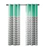 Chevron Printed Room Darkening Grommet Top Panel Pair