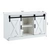 decorative wooden TV / storage cabinet with two sliding barn doors;  available for bedroom;  living room; corridor